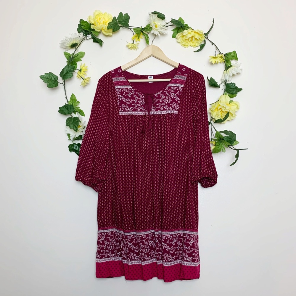 Old Navy Magenta Boho Dress Size XL